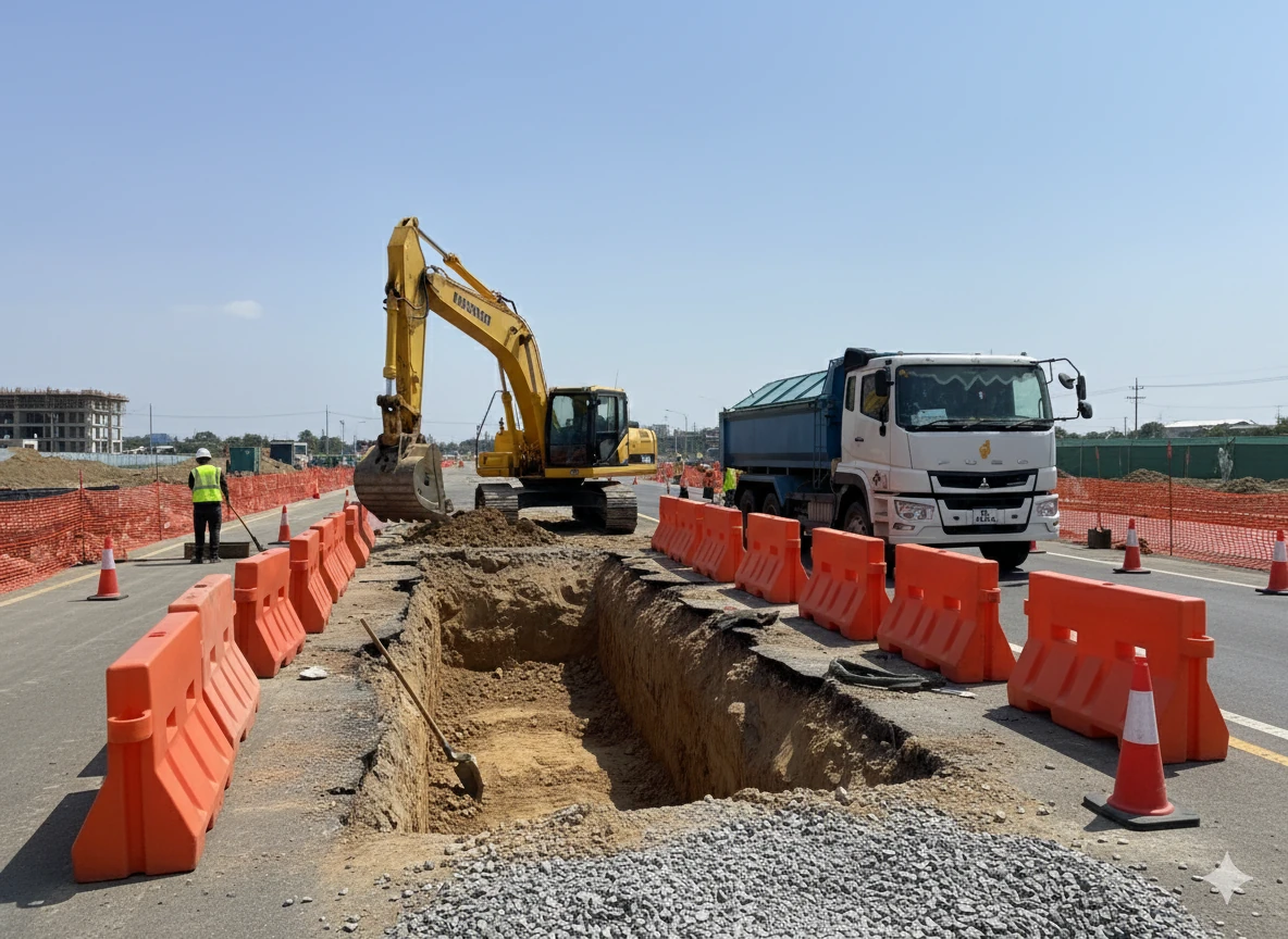 Civil works trenching and reinstatement